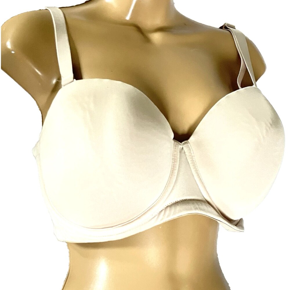 Wacoal Bra Red Carpet Full Underwire 38 DDD Convertible Padded 854119 Beige